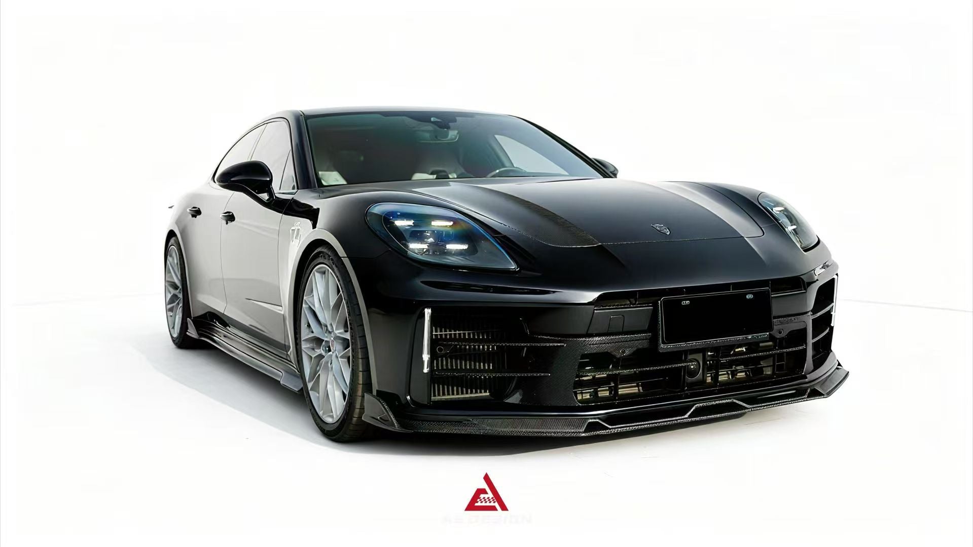 Porsche Panamera 976 Base 4 4S E-Hybird 2024-ON with Aftermarket Parts - AE Desgin ART Front Lip Dry Pre-preg Carbon Fiber from ArmorExtend