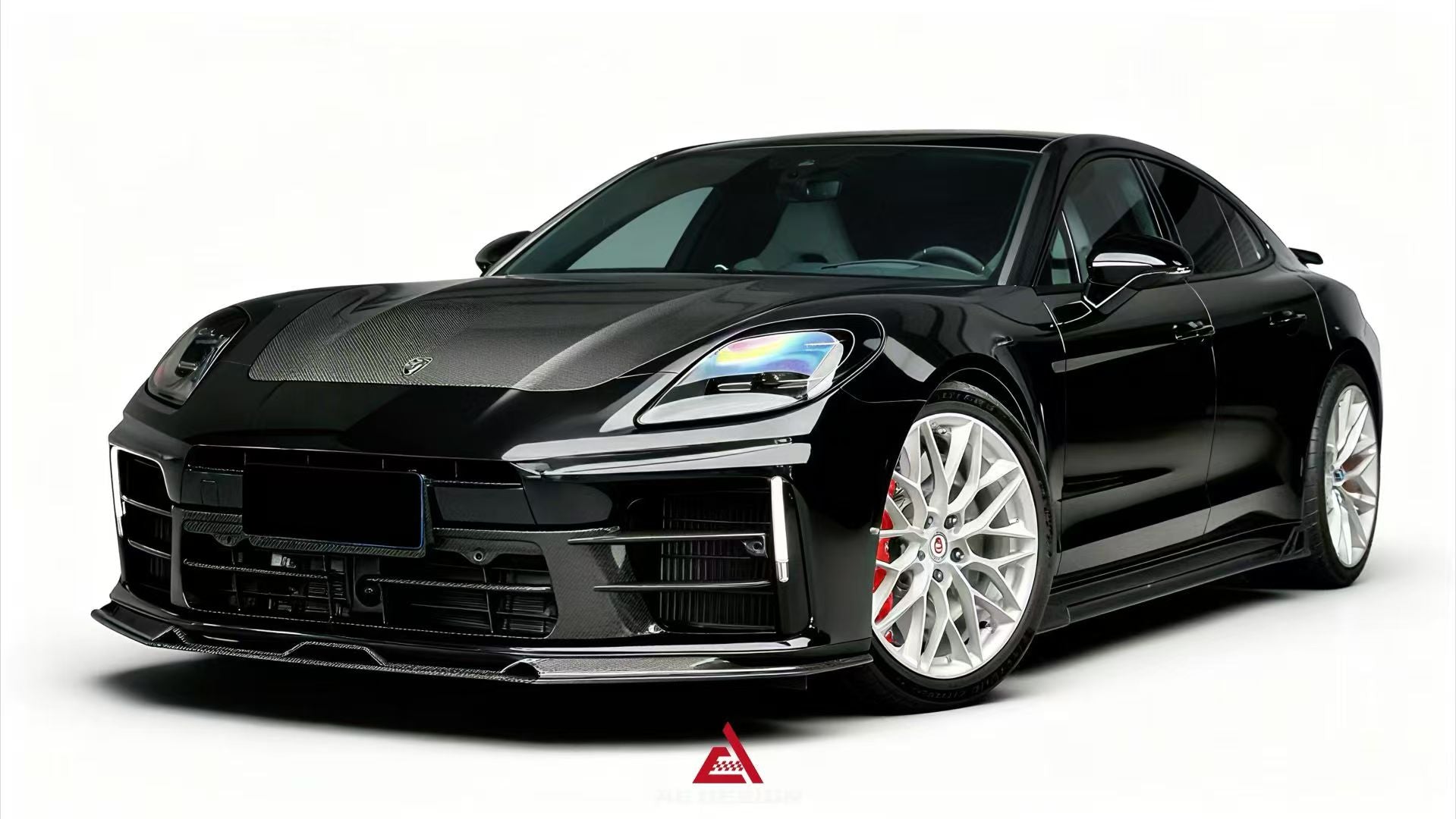 Porsche Panamera 976 Base 4 4S E-Hybird 2024-ON with Aftermarket Parts - AE Desgin ART Front Lip Dry Pre-preg Carbon Fiber from ArmorExtend