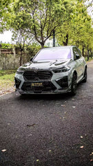 BMW X5M X5MC F95 & X6M X6MC F96 2024-ON (LCI) With Aftermarket Parts - AE Style Front Lip Carbon Fiber?from ArmorExtend