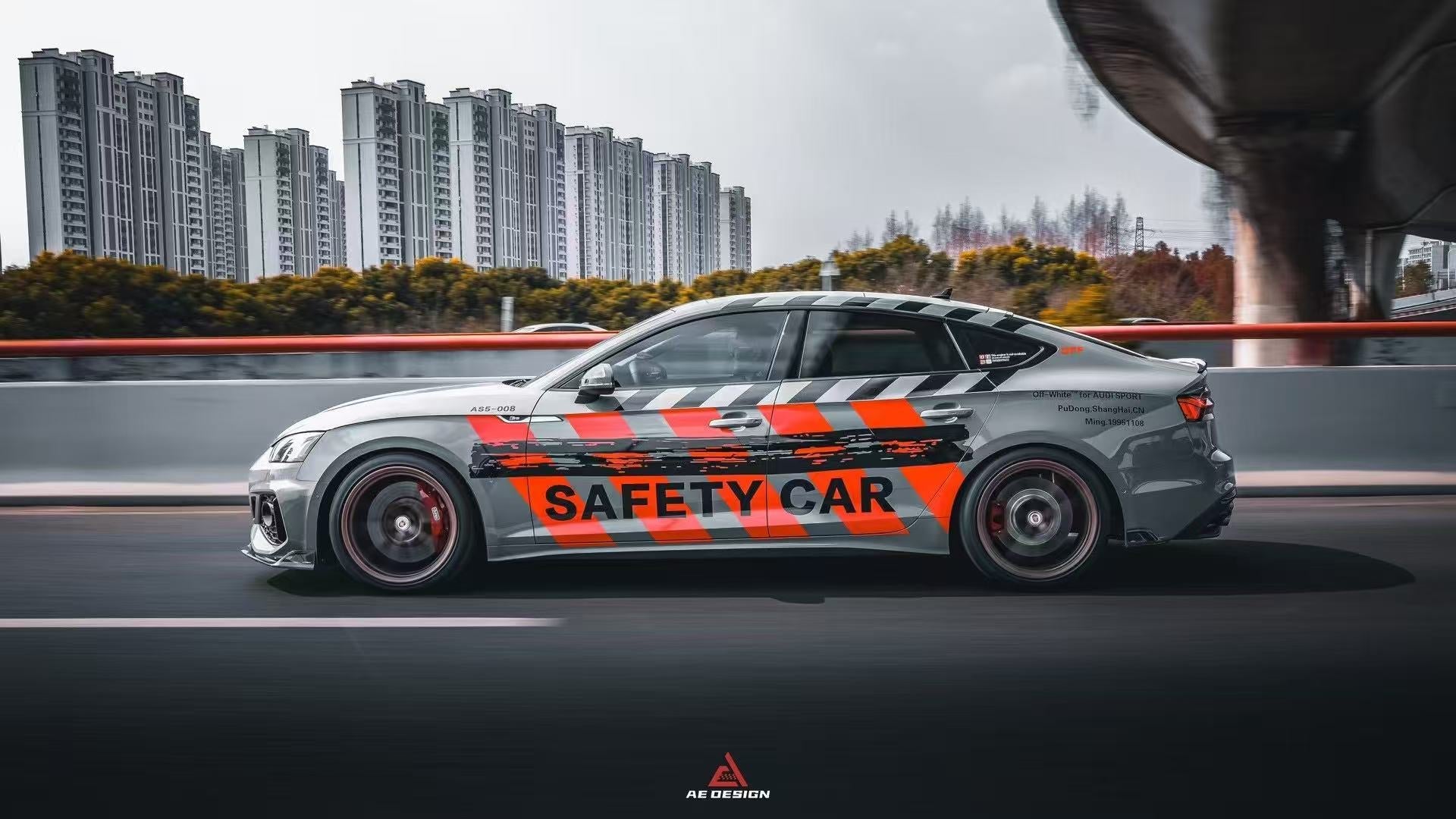 Audi S5 A5 (with s-line bumper, does not base model) B9.5 2020 2021 2022 2023 2024 with Aftermarket Parts - AE Rear Diffuser & Canards?Carbon Fiber from?ArmorExtend 