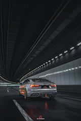 Audi S5 A5 (with s-line bumper, does not base model) B9.5 2020 2021 2022 2023 2024 with Aftermarket Parts - AE Rear Diffuser & Canards?Carbon Fiber from?ArmorExtend 