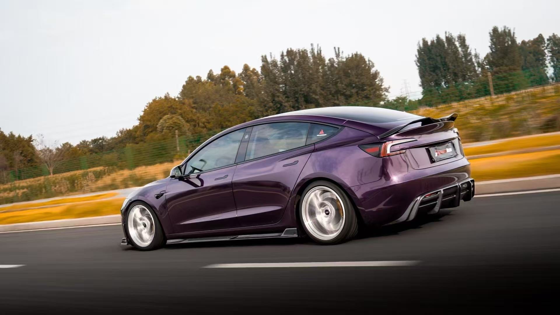 Tesla Model 3 Highland / Performance 2024-ON with Aftermarket Parts - V2 Rear Lip Spoiler Dry Pre-preg Carbon Fiber from ArmorExtend