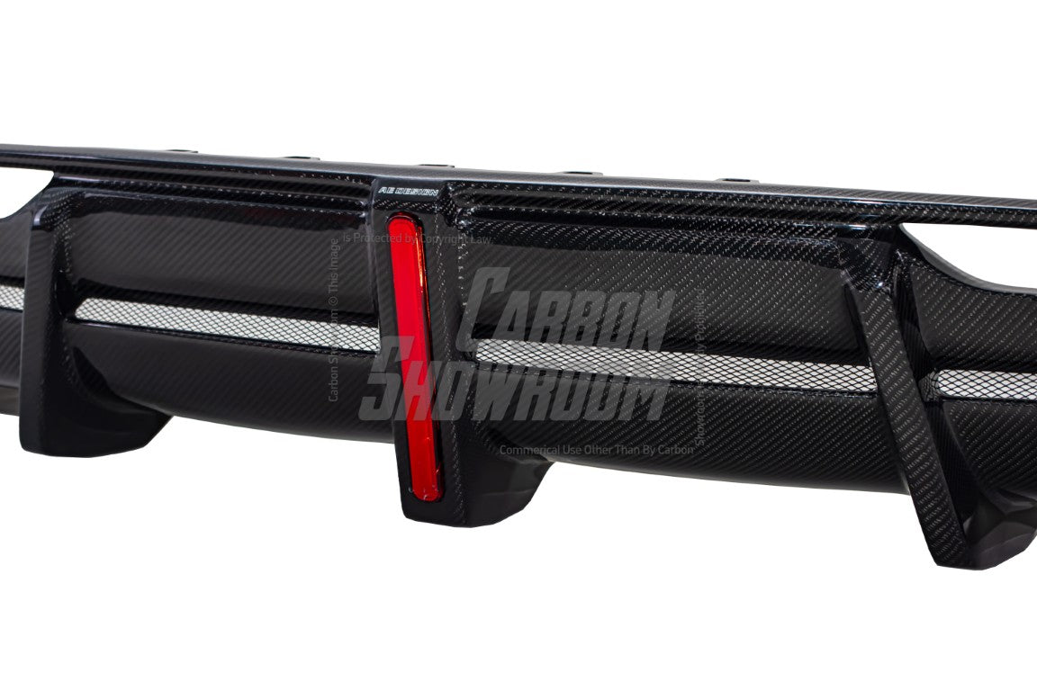 Tesla Model 3 Highland / Performance 2024-ON with Aftermarket Parts - AE Style Rear Diffuser & Canards Carbon Fiber from ArmorExtend