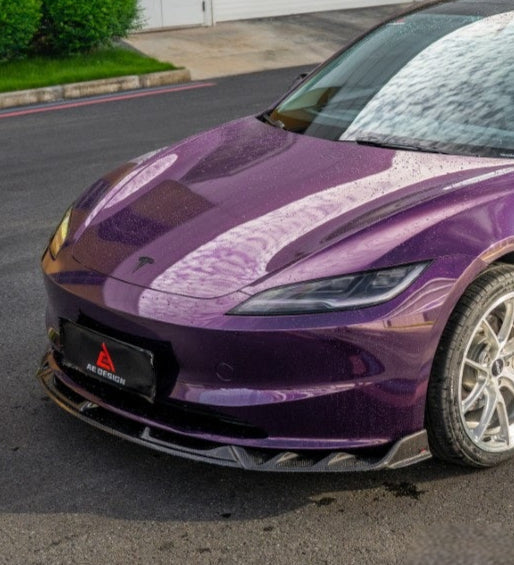 Tesla Model 3 Highland 2024-ON Aftermarket Parts ArmorExtend Front Lip ...
