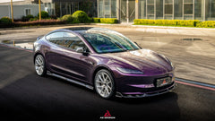Tesla Model 3 Highland 2024-ON with Aftermarket Parts - Front Lip Dry Pre-preg Carbon Fiber from ArmorExtend
