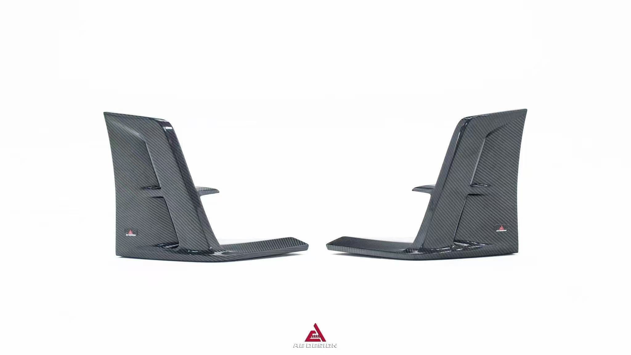 Tesla Model 3 Highland / Performance 2024-ON with Aftermarket Parts - AE Style Rear Diffuser & Canards Carbon Fiber from?ArmorExtend