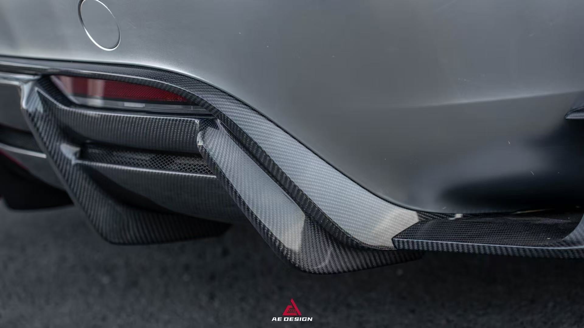 Tesla Model 3 Highland / Performance 2024-ON with Aftermarket Parts - AE Style Rear Diffuser & Canards Carbon Fiber from ArmorExtend