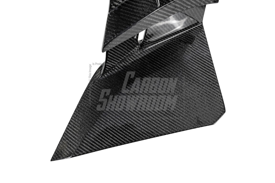 Tesla Model 3 Highland / Performance 2024-ON with Aftermarket Parts - AE Style Rear Diffuser & Canards Carbon Fiber from?ArmorExtend