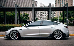 Tesla Model 3 Highland 2024-ON with Aftermarket Parts - AE Style Front Canards Carbon Fiber from?ArmorExtend