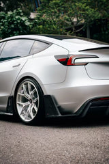 Tesla Model 3 Highland / Performance 2024-ON with Aftermarket Parts - AE Style Rear Diffuser & Canards Carbon Fiber from ArmorExtend