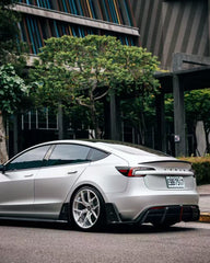Tesla Model 3 Highland / Performance 2024-ON with Aftermarket Parts - AE Style Side Skirts & Canards Carbon Fiber from?ArmorExtend