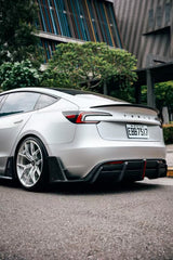 Tesla Model 3 Highland / Performance 2024-ON with Aftermarket Parts - AE Style Side Skirts & Canards Carbon Fiber from?ArmorExtend