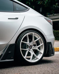 Tesla Model 3 Highland / Performance 2024-ON with Aftermarket Parts - AE Style Side Skirts & Canards Carbon Fiber from?ArmorExtend