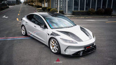 Tesla Model 3 Highland / Performance 2024-ON with Aftermarket Parts - Action Aero Series Front Fenders Carbon Fiber from ArmorExtend