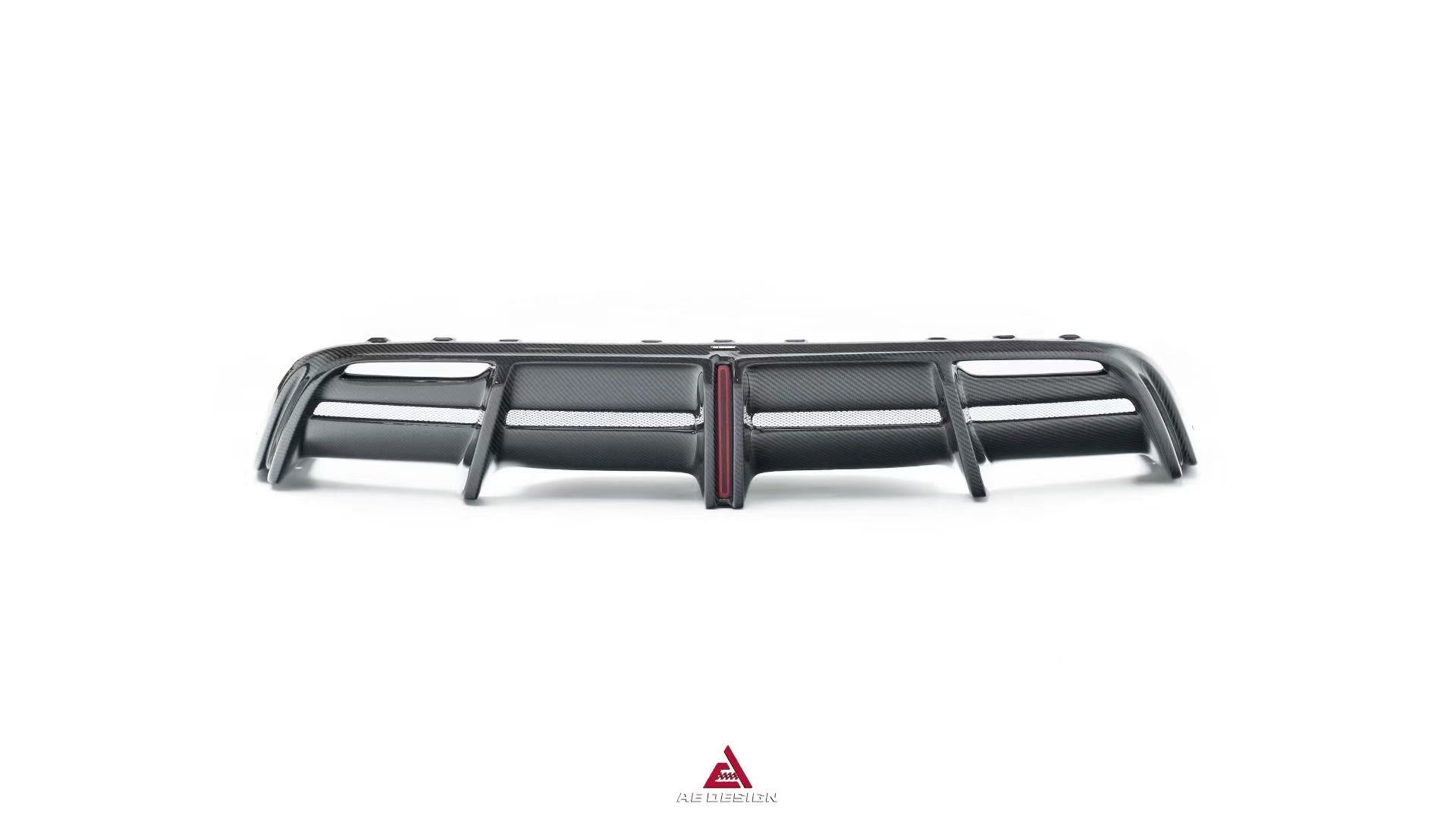 Tesla Model 3 Highland / Performance 2024-ON with Aftermarket Parts - Rear Diffuser Dry Pre-preg Carbon Fiber from ArmorExtend