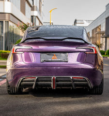 Tesla Model 3 Highland / Performance 2024-ON with Aftermarket Parts - Rear Diffuser Dry Pre-preg Carbon Fiber from ArmorExtend
