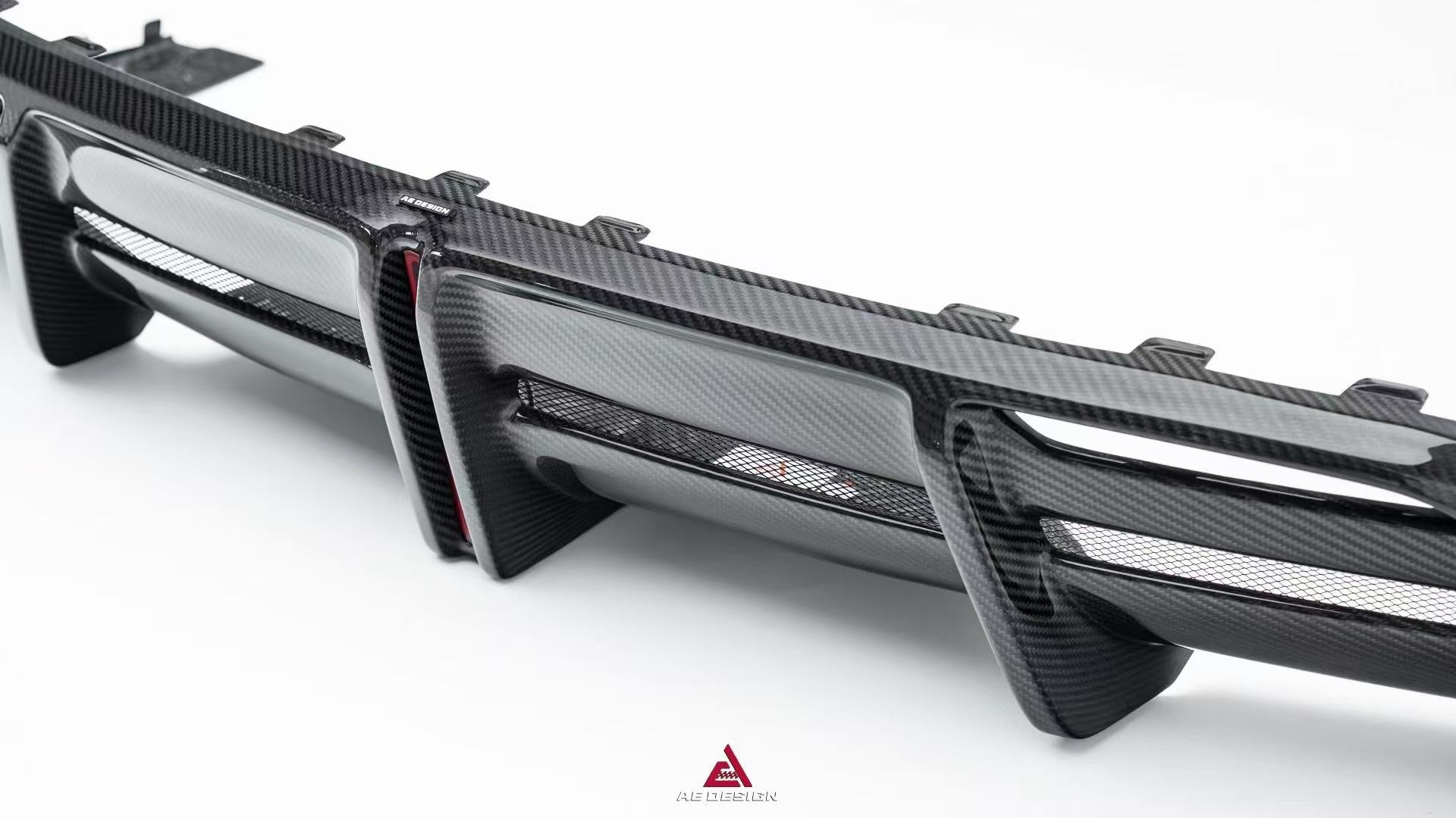 Tesla Model 3 Highland / Performance 2024-ON with Aftermarket Parts - Rear Diffuser Dry Pre-preg Carbon Fiber from ArmorExtend
