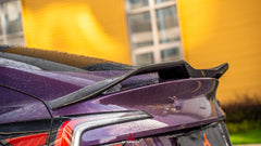 Tesla Model 3 Highland / Performance 2024-ON with Aftermarket Parts - Rear Lip Spoiler Dry Pre-preg Carbon Fiber from ArmorExtend