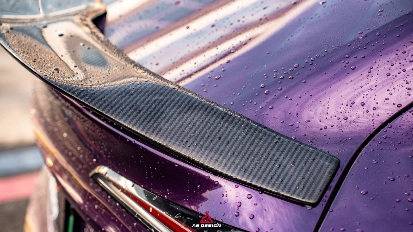 Tesla Model 3 Highland / Performance 2024-ON with Aftermarket Parts - Rear Lip Spoiler Dry Pre-preg Carbon Fiber from ArmorExtend