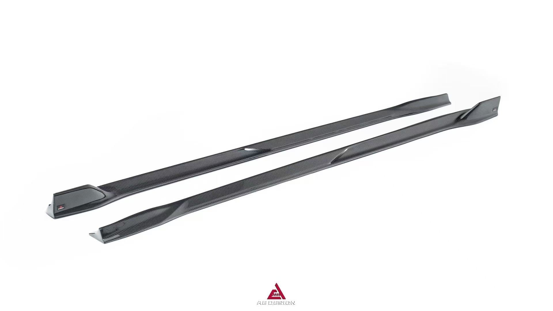 Tesla Model 3 Highland / Performance 2024-ON with Aftermarket Parts - Side Skirts Dry Pre-preg Carbon Fiber from ArmorExtend