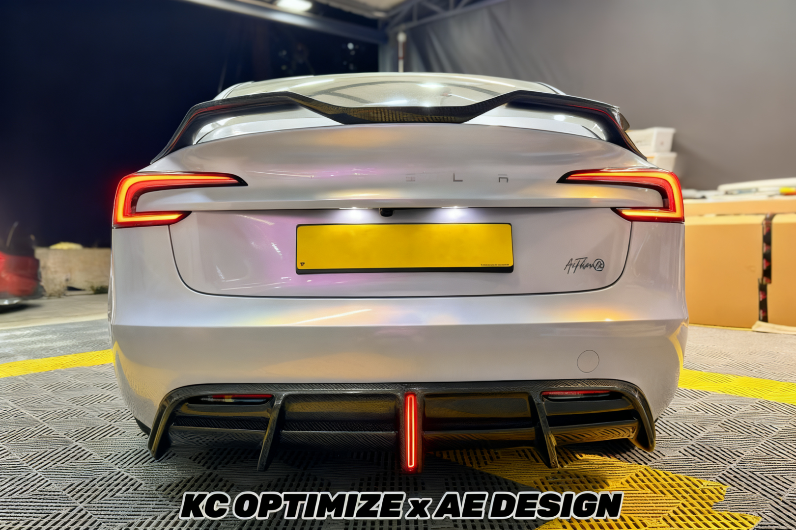 Tesla Model 3 Highland / Performance 2024-ON with Aftermarket Parts - V2 Rear Lip Spoiler Dry Pre-preg Carbon Fiber from ArmorExtend