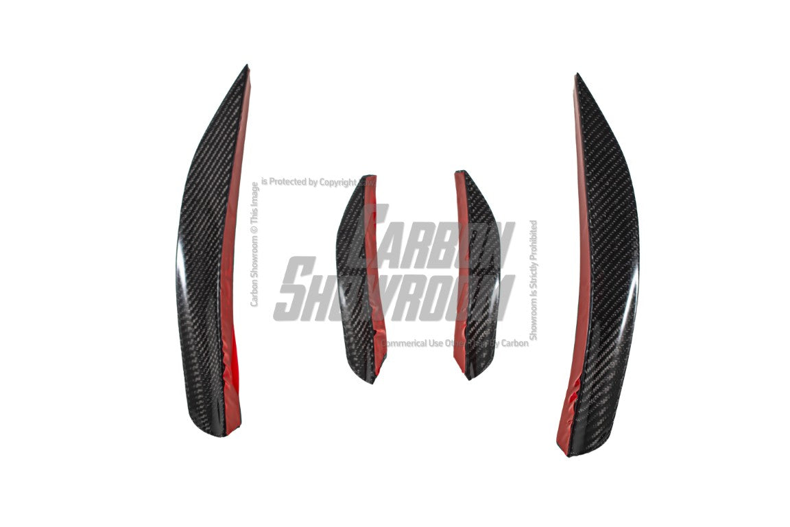 Tesla Model Y 2020 2021 2022 2023 2024 with Aftermarket Parts - AE Style Front Lip Carbon Fiber from ArmorExtend