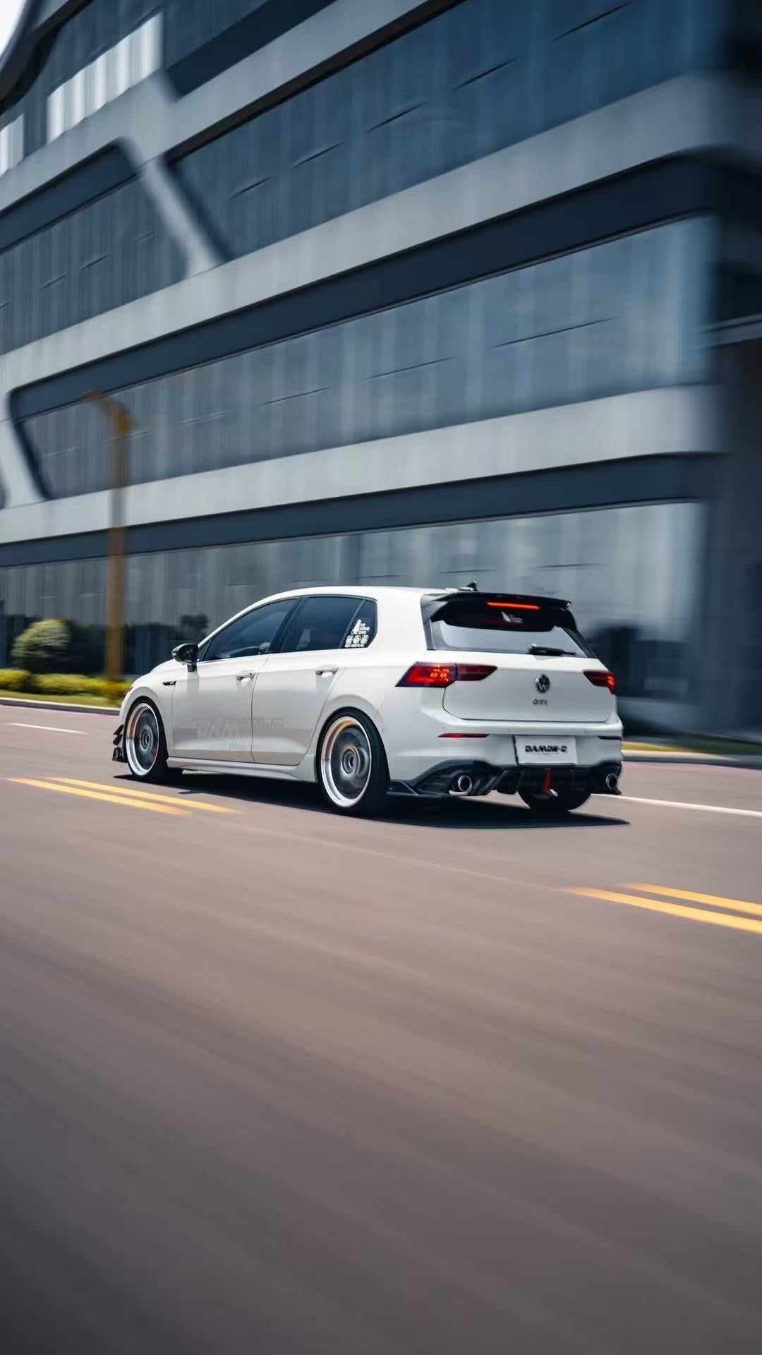 Volkswagen GTI & R-line MK8 2022 2023 2024 with Aftermarket Parts - AE Style Front Lip?Carbon Fiber?from ArmorExtend