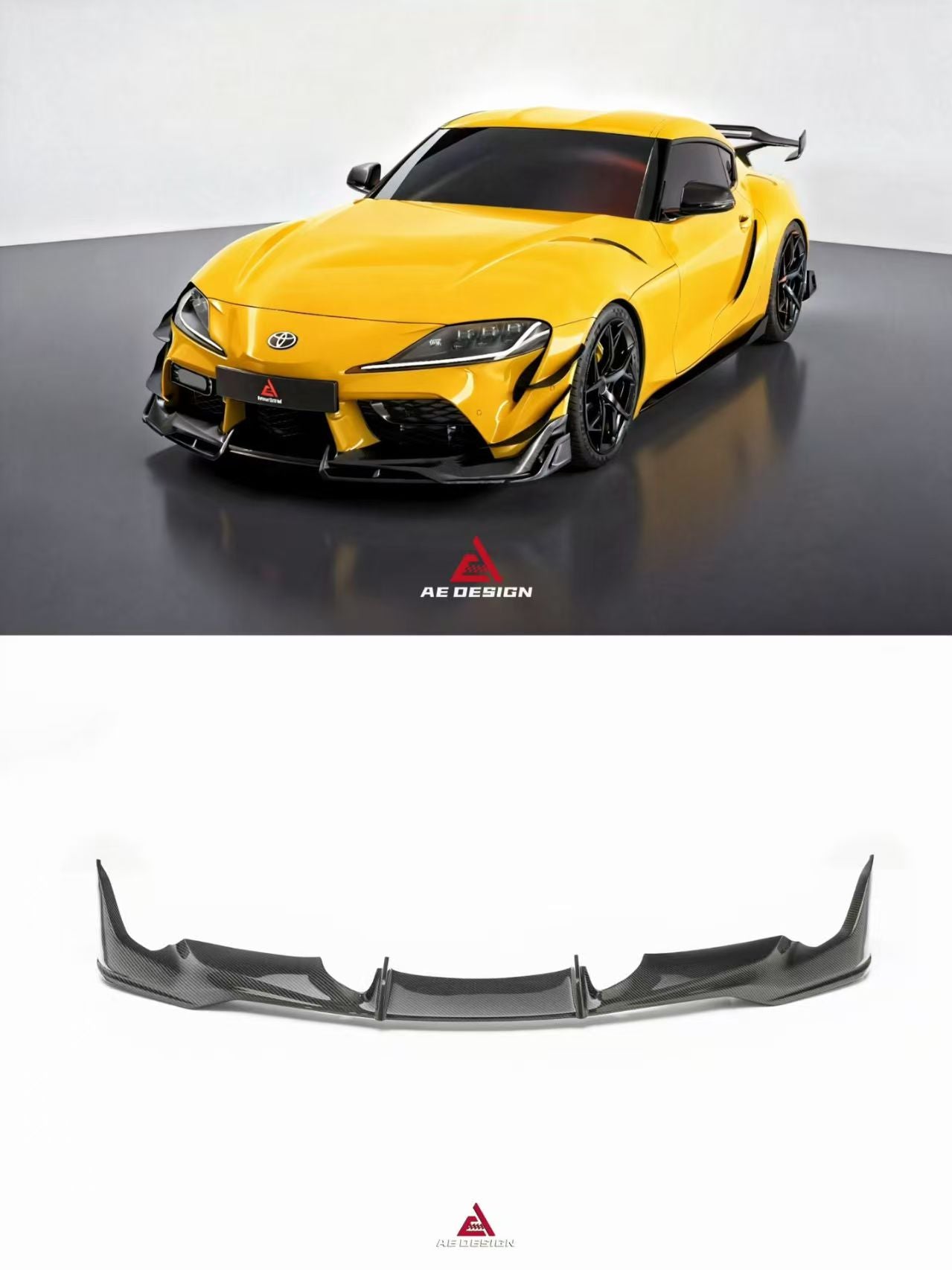 Toyota Supra MK5 A90 A91 3.0 2.0 2020-ON with Aftermarket Parts - AG Style Front Lip & Splitter Carbon Fiber from ArmorExtend