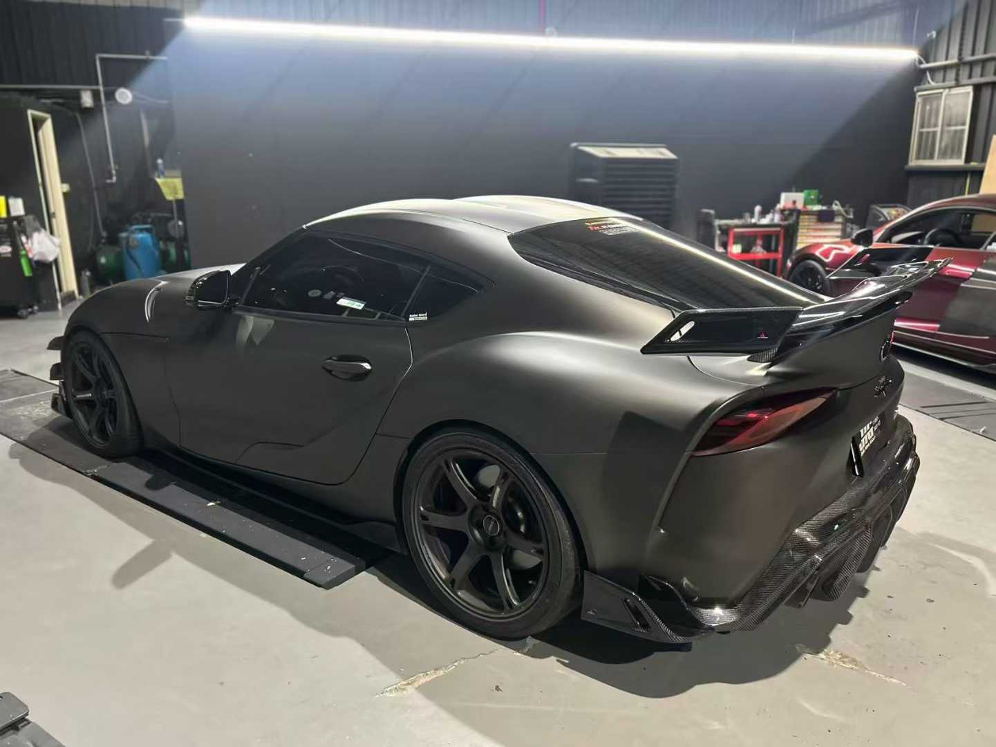 Toyota Supra MK5 A90 A91 3.0 2.0 2020-ON with Aftermarket Parts - AE Style Rear Diffuser & Canards Carbon Fiber from ArmorExtend