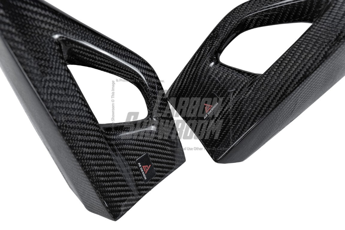 Volkswagen GTI & R-line MK8 2022 2023 2024 with Aftermarket Parts - AE Style Front Lip?Carbon Fiber?from ArmorExtend