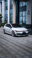 Volkswagen GTI & R-line MK8 2022 2023 2024 with Aftermarket Parts - AE Style Front Lip?Carbon Fiber?from ArmorExtend