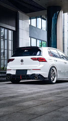 Volkswagen GTI & R-line MK8 2022 2023 2024 with Aftermarket Parts - AE Style Front Lip?Carbon Fiber?from ArmorExtend