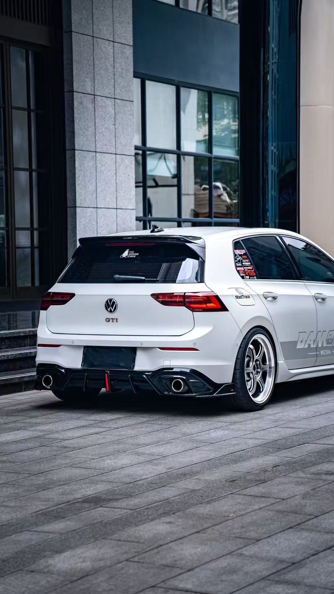 Volkswagen GTI & R-line MK8 2022 2023 2024 with Aftermarket Parts - AE Style Front Lip?Carbon Fiber?from ArmorExtend