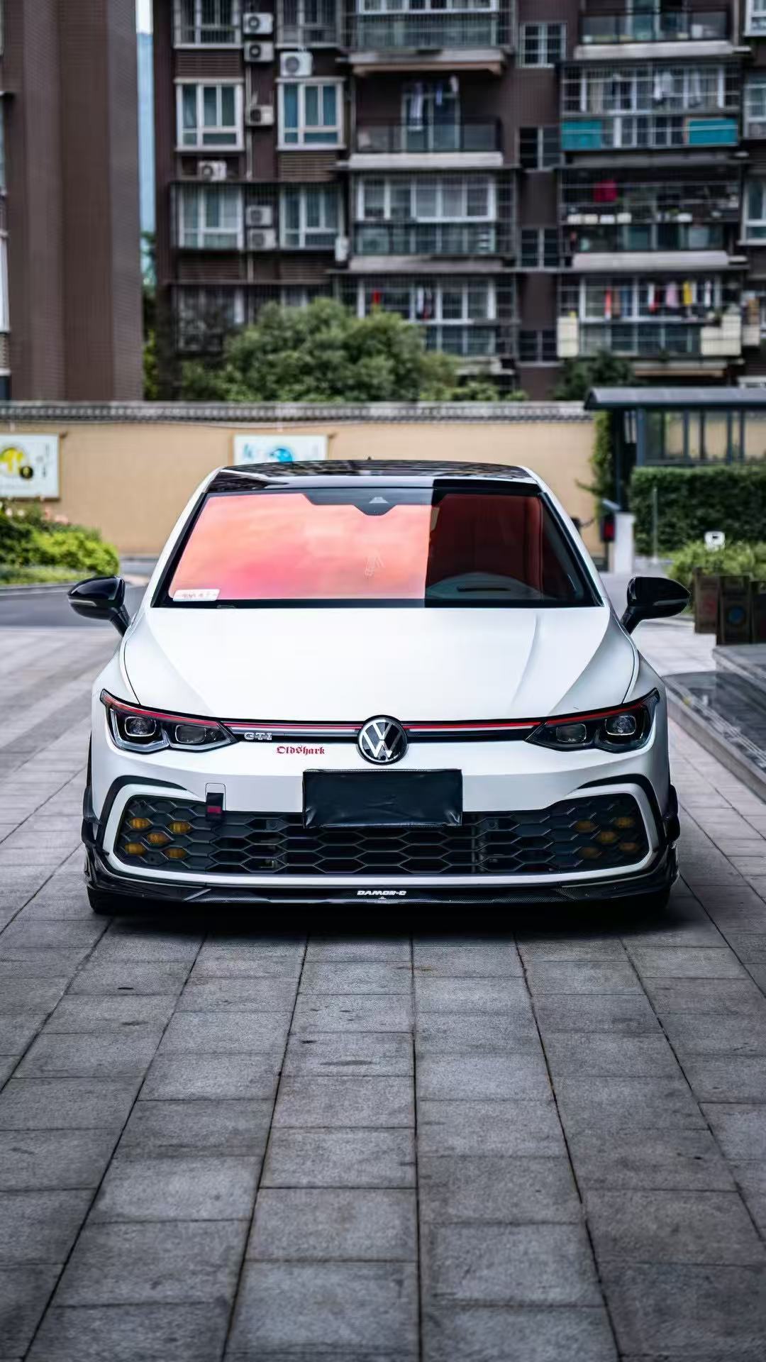 Volkswagen GTI & R-line MK8 2022 2023 2024 with Aftermarket Parts - AE Style Front Lip?Carbon Fiber?from ArmorExtend