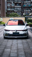 Volkswagen GTI & R-line MK8 2022 2023 2024 with Aftermarket Parts - AE Style Front Lip?Carbon Fiber?from ArmorExtend