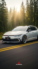 Volkswagen GTI & R-Line MK8 2022 2023 2024 with Aftermarket Parts - AE Style Front Lip Carbon Fiber from ArmorExtend