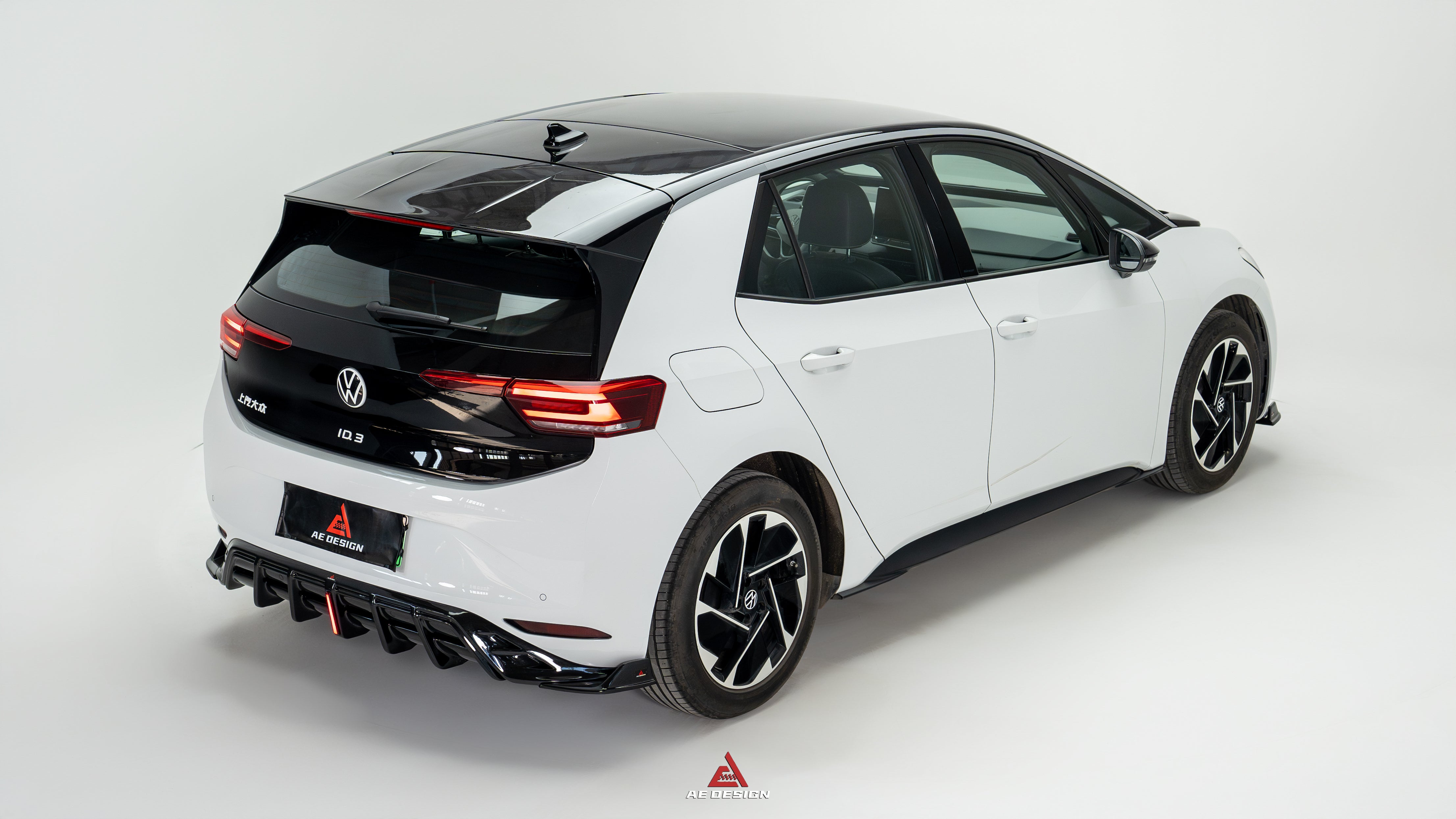Volkswagen ID.3 Pro Performance / S E11E12 2020 2021 2022 with Aftermarket Parts - AE Rear Diffuser & Canards Carbon Fiber from ArmorExtend