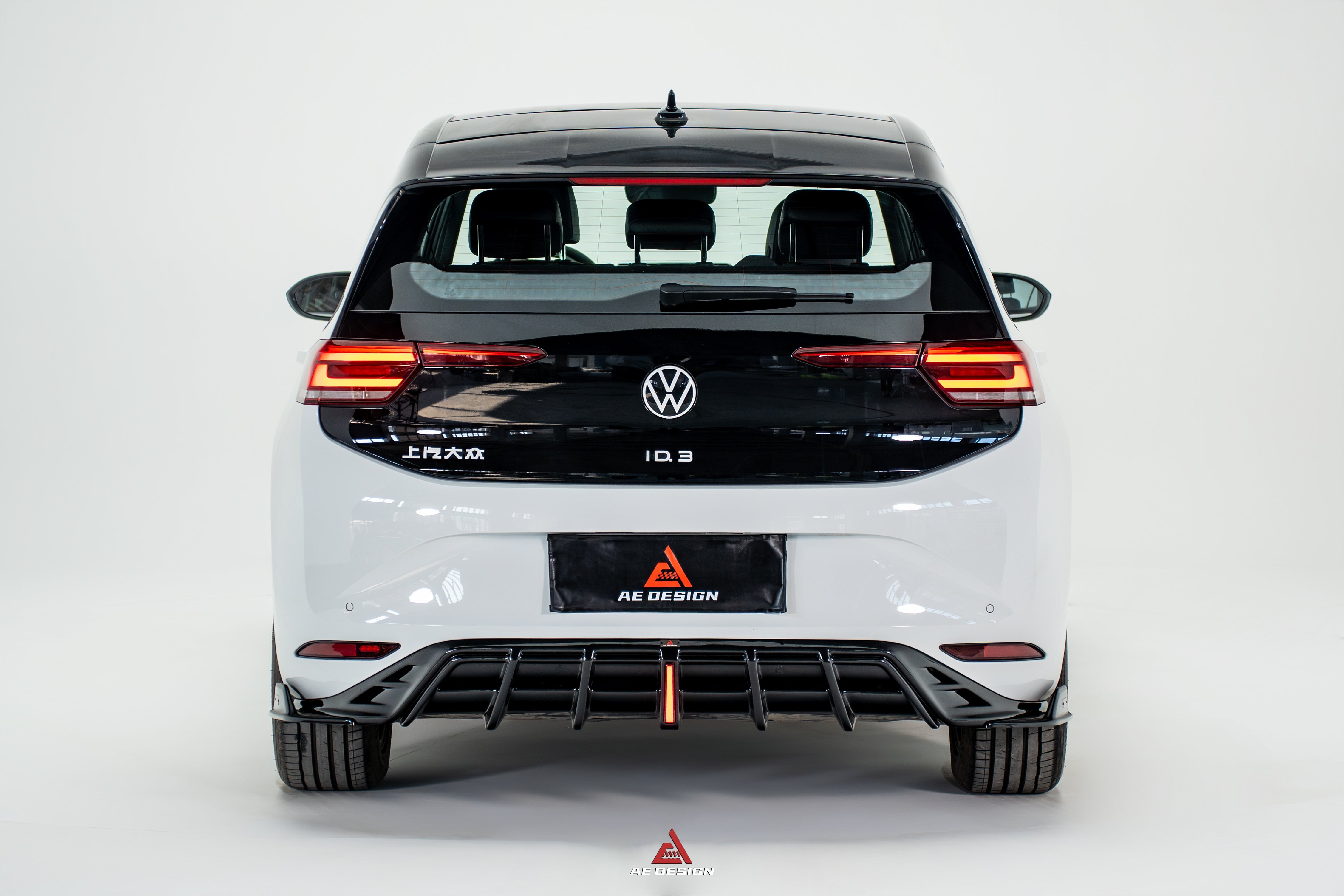 Volkswagen ID.3 Pro Performance / S E11E12 2020 2021 2022 with Aftermarket Parts - AE Rear Diffuser & Canards Carbon Fiber from ArmorExtend