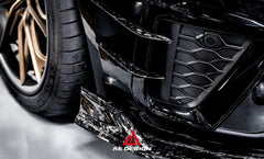 Audi S4 / A4 (With S-line Bumper) B9.5 2020 2021 2022 2023 2024 with Aftermarket Parts - AE Style Front Canards Carbon Fiber from ArmorExtend