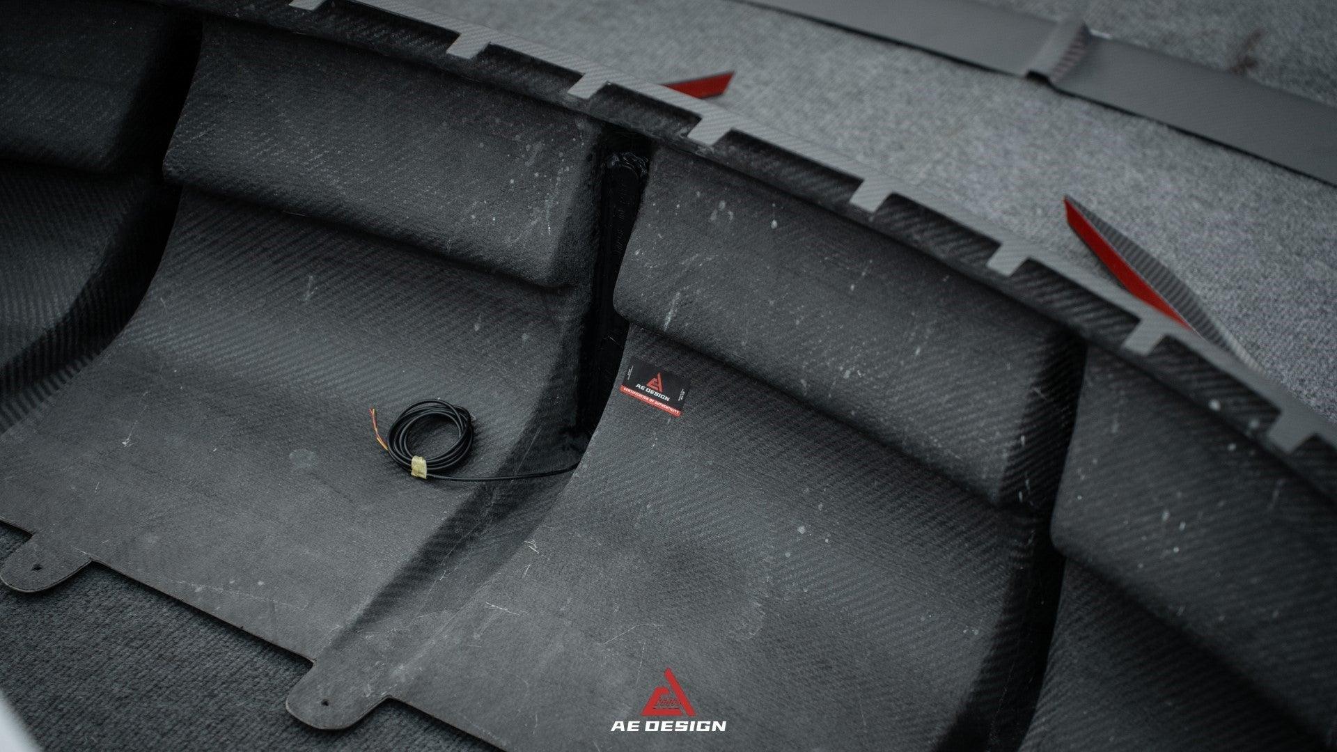 Your Tesla Model Y 2020 2021 2022 2023 2024 with Aftermarket Parts - AE Style Rear Diffuser Carbon Fiber from  ArmorExtend