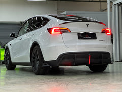 Your Tesla Model Y 2020 2021 2022 2023 2024 with Aftermarket Parts - AE Style Rear Diffuser Carbon Fiber from  ArmorExtend
