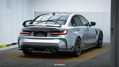 BMW M3 G80 2021 2022 2023 2024 & 3 Series 330i M340i (Fits Both Pre-LCI & LCI) 2019 2020 2021 2022 2023 2024 with Aftermarket Parts - AE Style Rear Wing Carbon Fiber?from ArmorExtend