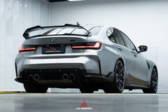 BMW M3 G80 2021 2022 2023 2024 & 3 Series 330i M340i (Fits Both Pre-LCI & LCI) 2019 2020 2021 2022 2023 2024 with Aftermarket Parts - AE Style Rear Wing Carbon Fiber?from ArmorExtend