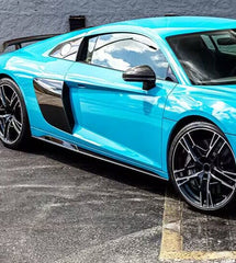 Audi R8 Gen 2 Facelift 2020 2021 2022 2023 with Aftermarket Parts - Side Skirts Carbon Fiber from Aero Republic
