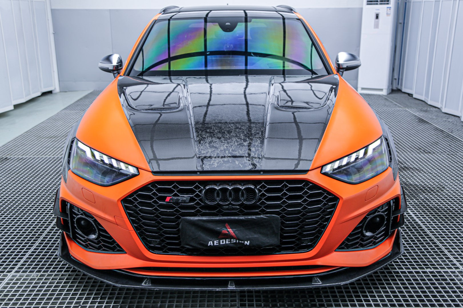Audi RS4 B9 2018 2019 & RS4 B9.5 2020 2021 2022 2023 2024 With Aftermarket Parts - AE Front Canards Carbon Fiber from  ArmorExtend