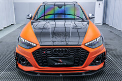 Audi RS4 B9 2018 2019 & RS4 B9.5 2020 2021 2022 2023 2024 With Aftermarket Parts - AE Front Canards Carbon Fiber from  ArmorExtend