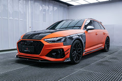 Audi RS4 B9 2018 2019 & RS4 B9.5 2020 2021 2022 2023 2024 With Aftermarket Parts - AE Front Canards Carbon Fiber from  ArmorExtend