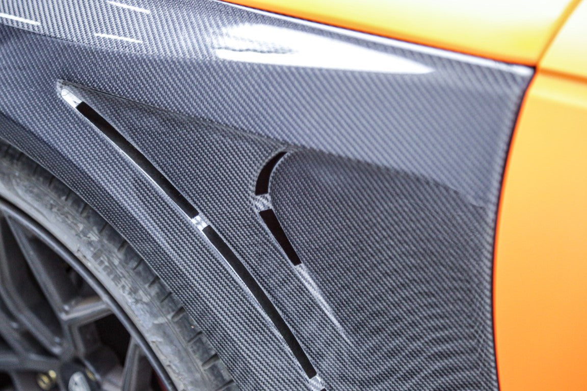 Audi RS4 B9 / B9.5 2018-ON with Aftermarket Parts - AE Vacuumed Carbon Front Fenders?from ArmorExtend
