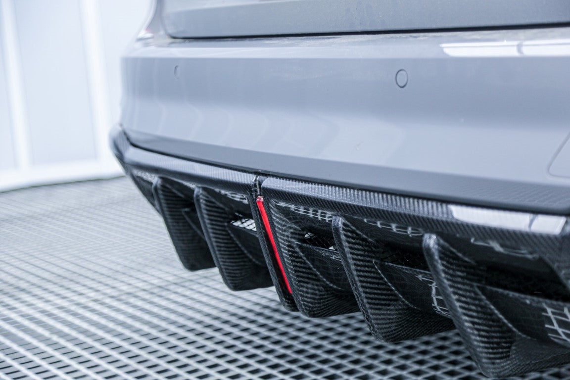 Audi RS4 B9 / B9.5 2018-ON with Aftermarket Parts - AE Style Carbon Fiber Rear Diffuser & Canards from ArmorExtend