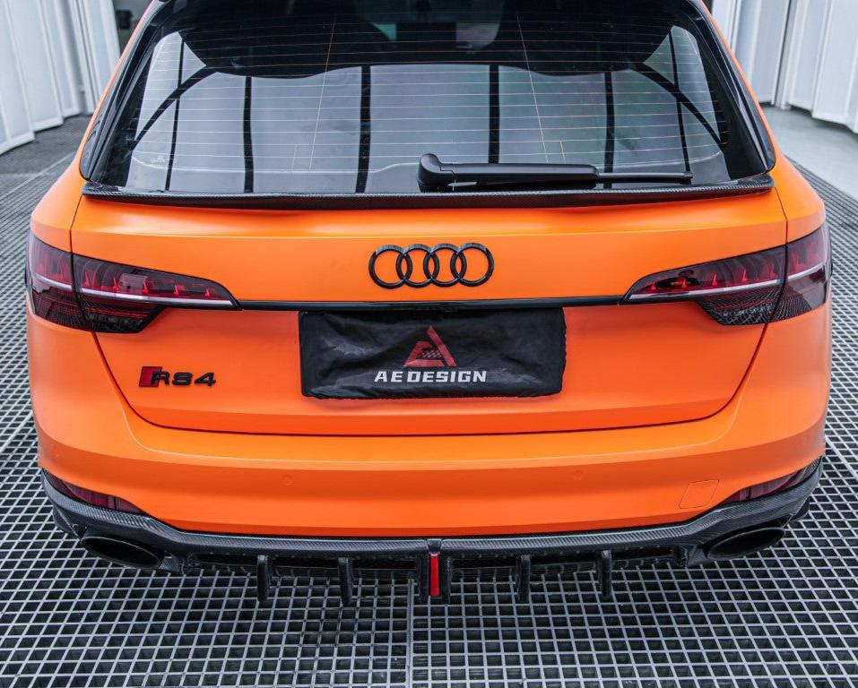 Audi RS4 B9 / B9.5 2018-ON with Aftermarket Parts - AE Style Carbon Fiber Rear Diffuser & Canards from ArmorExtend